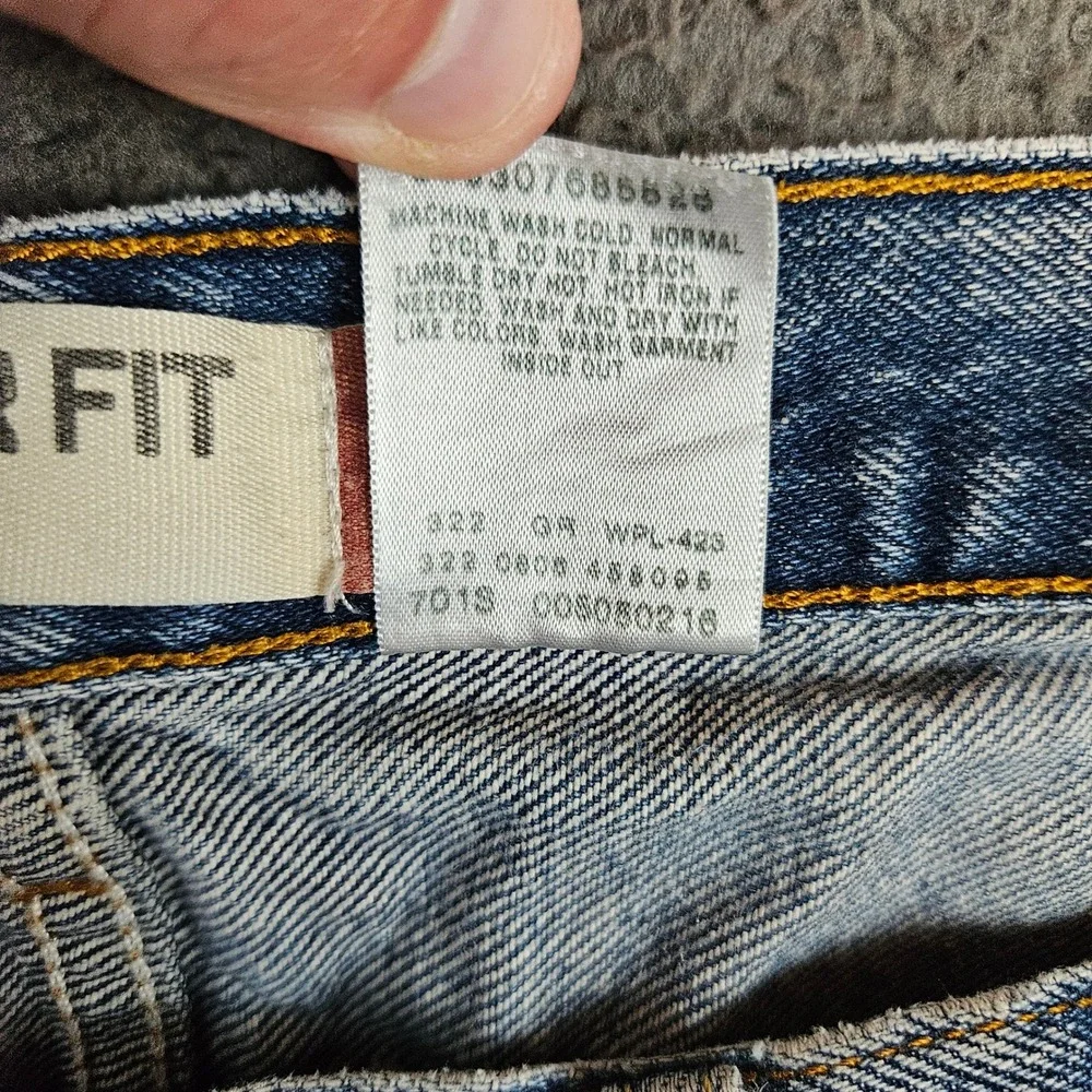 Levis 505 Regular Fit Mens Jeans 34x32 Medium Wash Blue Straight Leg Denim